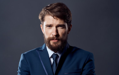 serious business man with a beard portrait