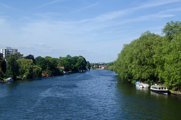 Fototapeta na wymiar River Thames at Kingston, South West London
