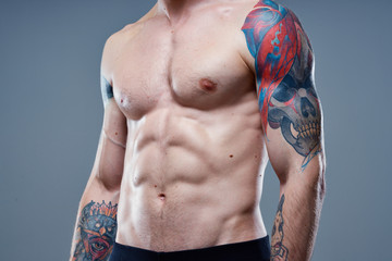 young man with naked torso