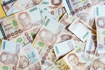 1000 THB money background close up object of business concept