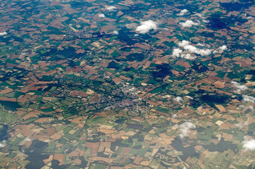 Châtillon-sur-Chalaronne, aerial view