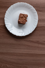 sweet brownie on a plate
