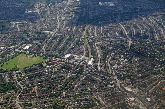 Aerial View of Streatham, South London