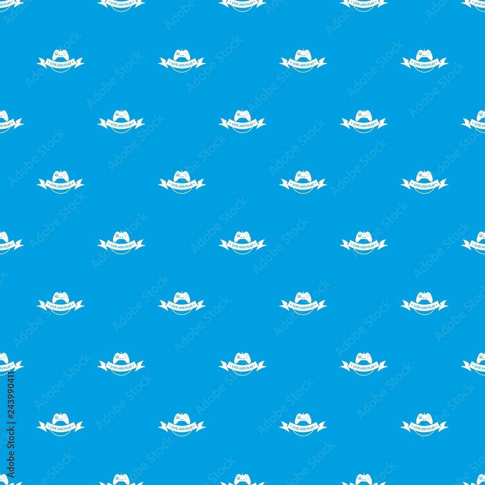Poster game pattern vector seamless blue repeat for any use