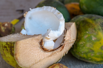 Fresh coconut for sale, Salalah, Oman