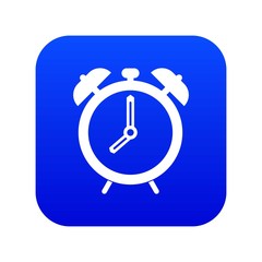 Alarm clock icon digital blue for any design isolated on white vector illustration