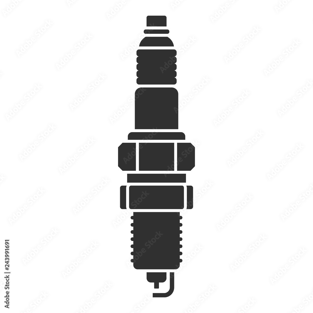 Poster car spark plug icon. simple illustration of car spark plug vector icon for web design isolated on wh