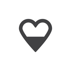 Love heart energy vector icon. filled flat sign for mobile concept and web design. Heart love level simple solid icon. Symbol, logo illustration. Pixel perfect vector graphics