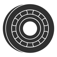 Metal bearing icon. Simple illustration of metal bearing vector icon for web design isolated on white background