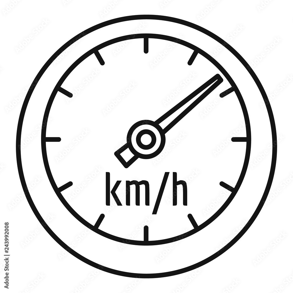 Poster car speedometer icon. outline car speedometer vector icon for web design isolated on white backgroun