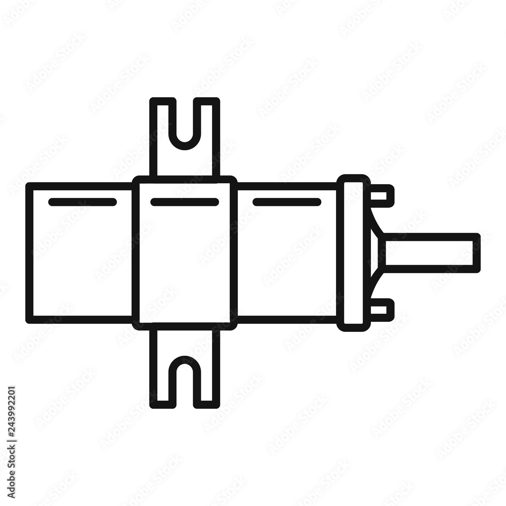 Poster car ignition bobbin icon. outline car ignition bobbin vector icon for web design isolated on white b