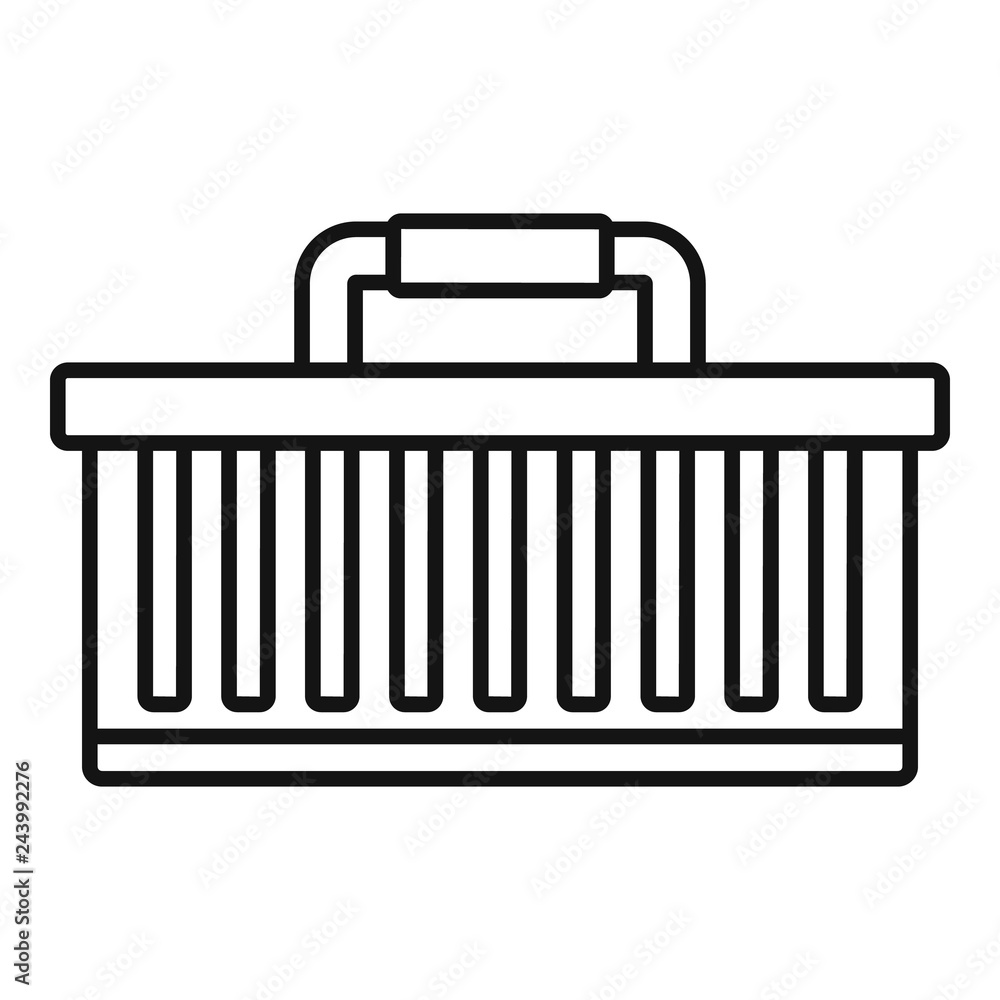 Poster car tool box icon. outline car tool box vector icon for web design isolated on white background