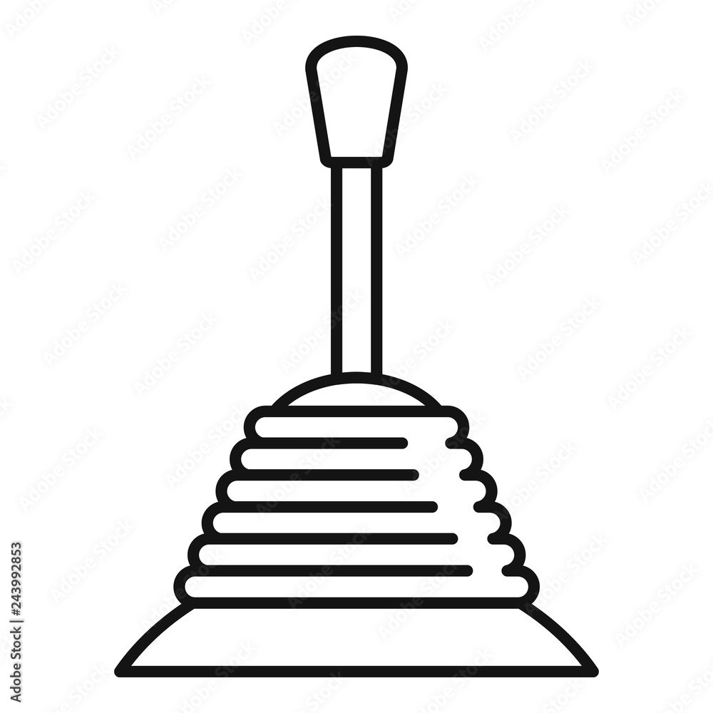 Poster manual gearbox icon. outline manual gearbox vector icon for web design isolated on white background