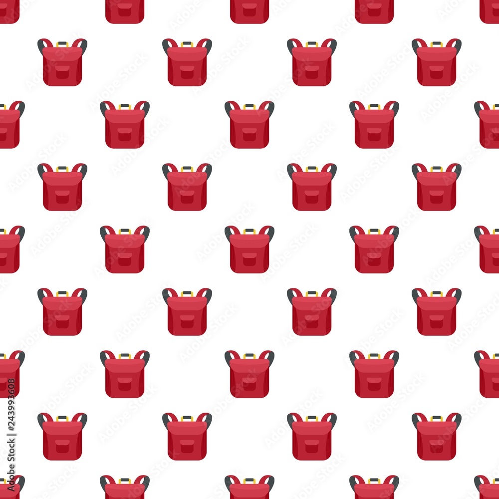 Poster small backpack pattern seamless vector repeat for any web design