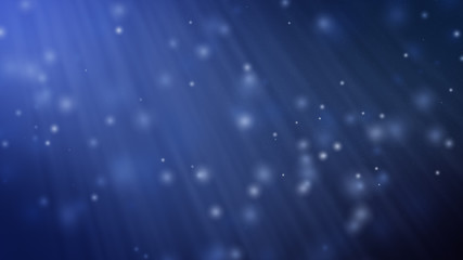 Blue background, digital signature with wave particles, sparkle, veil and space with depth of field. The particles are blue light lines.