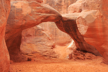 Sand Dune Arch in Arches National Park. Moab, Utah, USA.