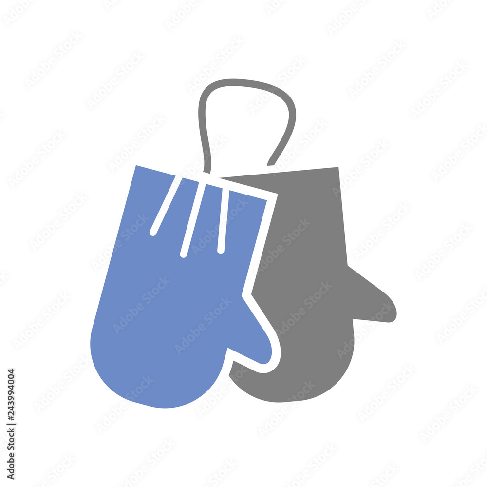 Poster kitchen mittens icon on white background for graphic and web design, modern simple vector sign. inte