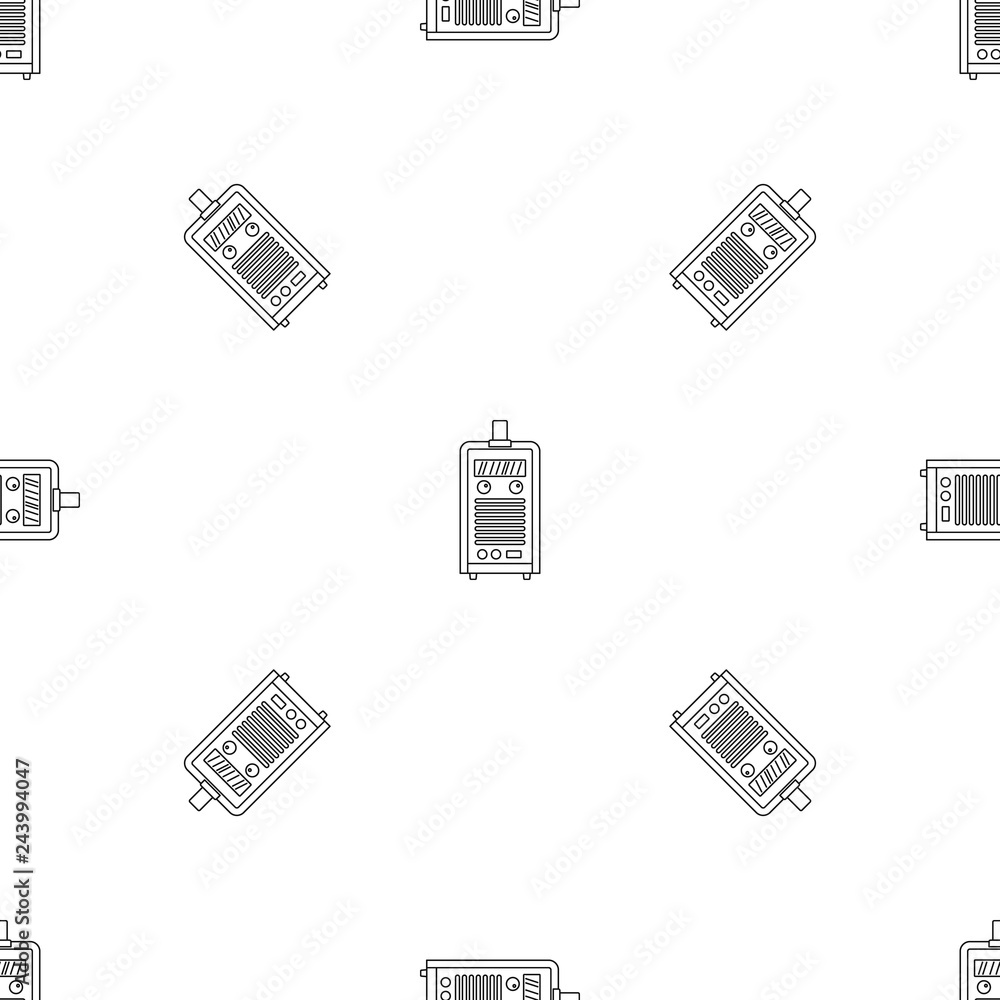 Poster welding device icon. outline illustration of welding device vector icon for web design isolated on w