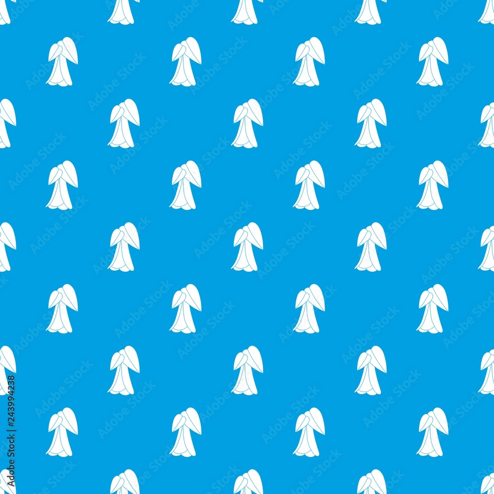 Poster palm tree pattern vector seamless blue repeat for any use