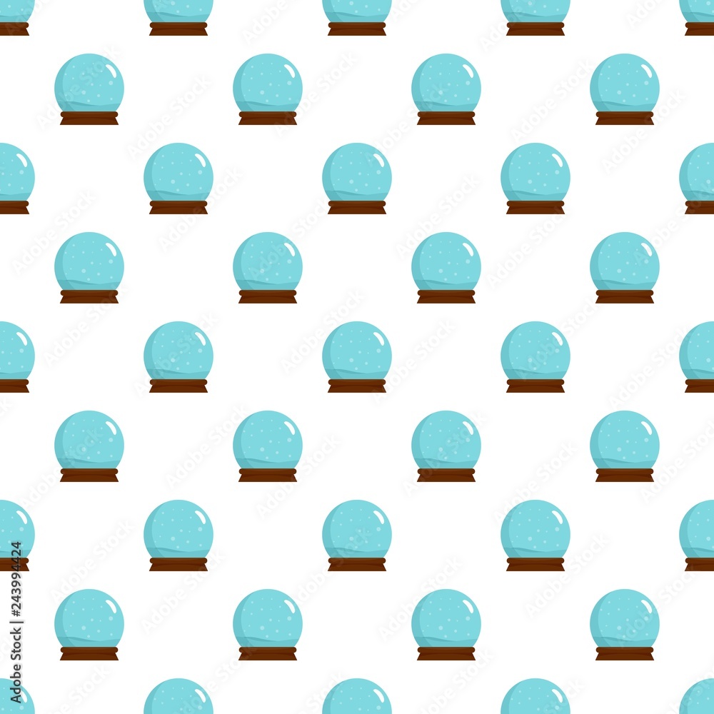 Poster snow glass ball pattern seamless vector repeat for any web design