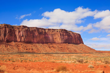 Panorama with famous Buttes of Monument Valley from Arizona, USA.