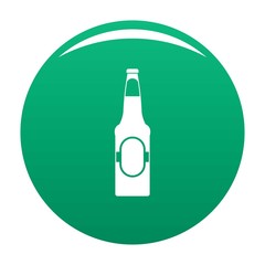 Bottle of beer icon. Simple illustration of bottle of beer vector icon for any design green
