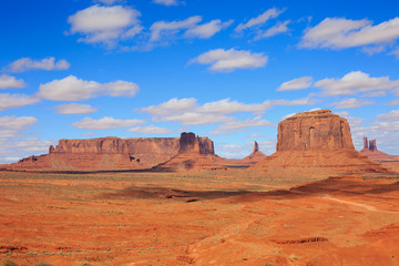 Panorama with famous Buttes of Monument Valley from Arizona, USA.