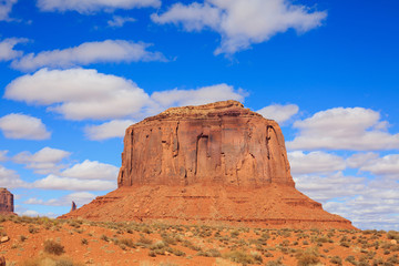 Panorama with famous Buttes of Monument Valley from Arizona, USA.