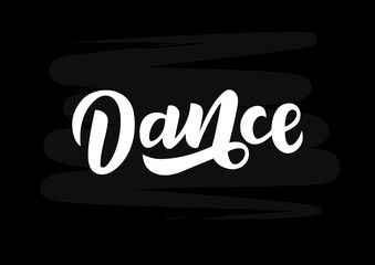 Dance  hand drawn lettering