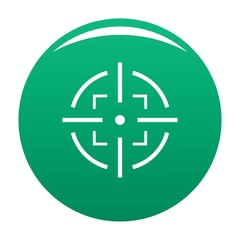 Goal icon. Simple illustration of goal vector icon for any design green