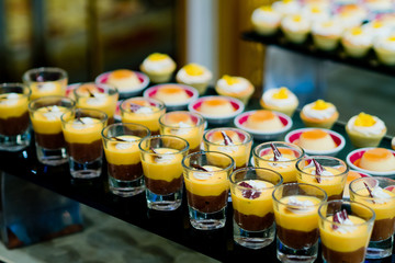 catering food, dessert and sweet, mini canapes, snacks and appetizers, food for the event, sweetmeat