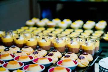 catering food, dessert and sweet, mini canapes, snacks and appetizers, food for the event, sweetmeat