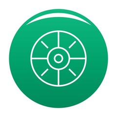 Sport target icon. Simple illustration of sport target vector icon for any design green