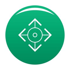 Easy target icon. Simple illustration of easy target vector icon for any design green