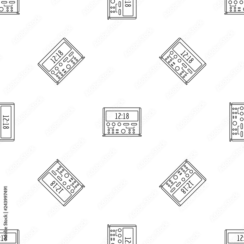 Poster digital clock icon. outline illustration of digital clock vector icon for web design isolated on whi