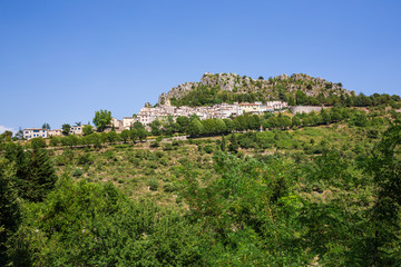Fototapeta na wymiar Sainte Agnes, a hilltop village near the coastal town of Menton in the south of France