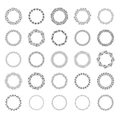 Big collection of hand drawn floral doodle frames