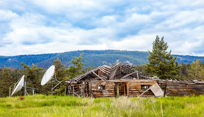 Landscape at Xatsull Heritage Village in British Columbia Canada