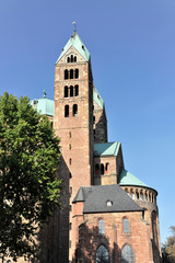 Dom zu Speyer, Unesco Weltkulturerbe, Grundsteinlegung um 1030, Speyer, Rheinland-Pfalz, Deutschland, Europa