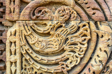 Decorative Pattern - Stone Carving In Qutub Minar, New Delhi, India
