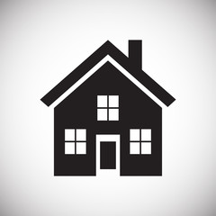 Home icon on white background for graphic and web design, Modern simple vector sign. Internet concept. Trendy symbol for website design web button or mobile app