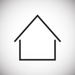 Home icon on white background for graphic and web design, Modern simple vector sign. Internet concept. Trendy symbol for website design web button or mobile app
