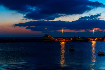 Sunset over the Sea