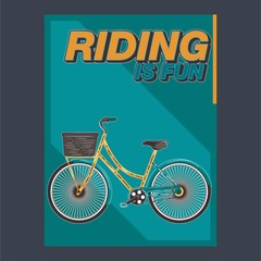 cycling vector poster - Vector
