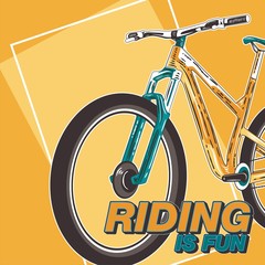 Bicycle slogan graphic for t-shirt, vectors. - Vector