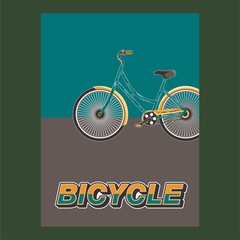 Fototapeta na wymiar Bicycle slogan graphic for t-shirt, vectors. - Vector