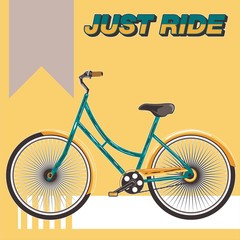 Bicycle slogan graphic for t-shirt, vectors. - Vector