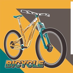 Bicycle slogan graphic for t-shirt, vectors. - Vector