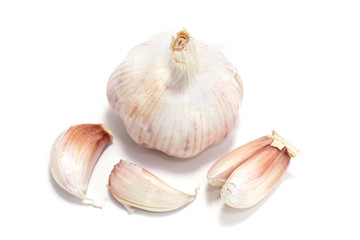 garlic isolated on a white background