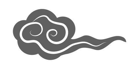 Chinese Cloud. Element for Chinese New Year and other Asian Holidays. Vector Illustration.